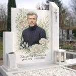 tablica na nagrobek ze zdjęciem – nowoczesna tablica nagrobna z portretem na pomniku