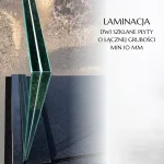 laminowana tablica szklana na pomnik z dwóch płyt szkła hartowanego