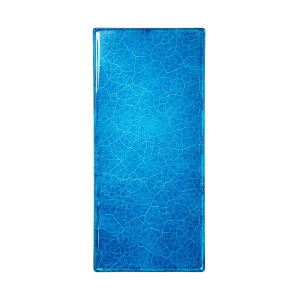niebieska szklana listwa dekoracyjna do nagrobka panel ze szkła fusingowego