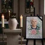 Custom colour photo for memorial with floral design and name plaque