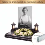 duże zdjęcie na pomnik, panel szklany na nagrobek z grubego szkła hartowanego 20 mm