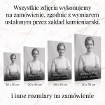 duże zdjęcie na pomnik, panel szklany na nagrobek z fotografią i napisem