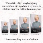 duże zdjęcie na pomnik, szklana tablica na nagrobek z fotografią zmarłej