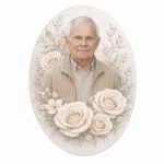 fotoceramika nagrobna z motywem róż