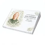 glass photo plaque for grave with personalized name and dates