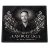 Placa de vidrio con nombre y fechas para lápida con retrato grabado