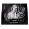 Placa conmemorativa de cristal con foto grabada para lápida
