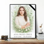 retrato conmemorativo del difunto personalizado con foto para panteón