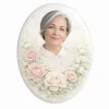 cristal decorativo para tumbas con retrato y flores