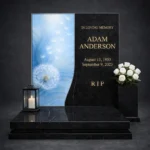 glass insert for a headstone