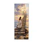 Headstone ornament in the form of a glass panel with a durable ceramic print on tempered glass for modern memorials