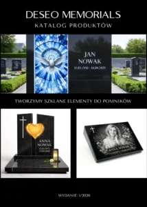 Okładka katalogu produktów Deseo Memorials, wydanie 1/2026