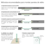 Método de montaje del panel de vidrio en el monumento – esquema de fijación de paneles de vidrio en la lápida