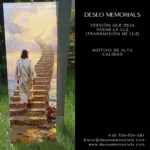 Panel de vidrio con Jesús para la sepultura, fabricado en vidrio templado con impresión duradera resistente a la radiación UV y a las condiciones atmosféricas