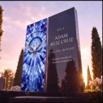 panel de vidrio para monumento funerario con imagen de paloma, inserto decorativo de vidrio para la sepultura