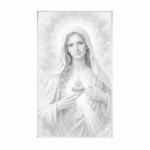 Panel de vidrio con la Virgen María – foto para lápida en vidrio templado con impresión cerámica