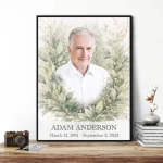 retrato personalizado para panteón con foto propia y motivo floral