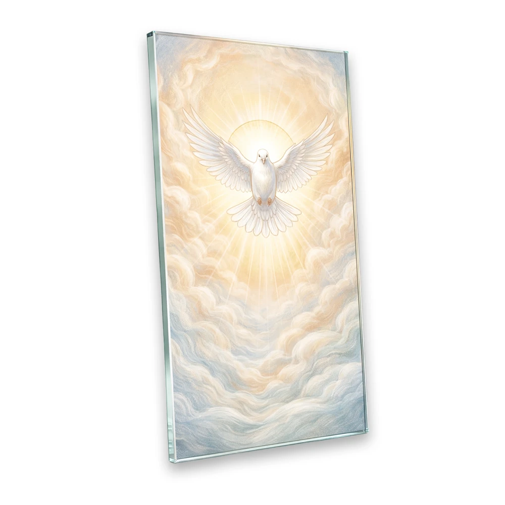 Vidrio para monumento con paloma Vidrio para monumento con paloma – panel de vidrio para lápida con motivo de paloma