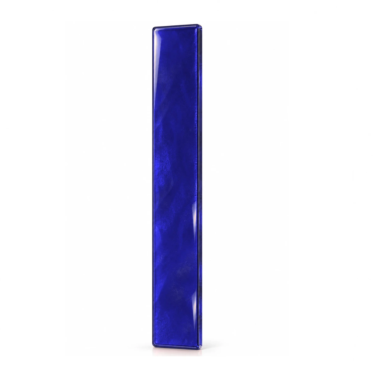 blue transparent glass strip for a headstone, 8 mm coloured glass