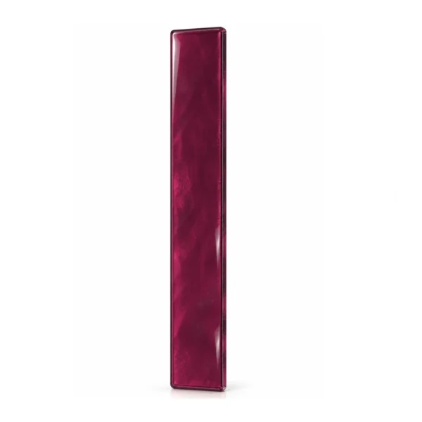 burgundy transparent glass strip for a headstone, 8 mm coloured glass