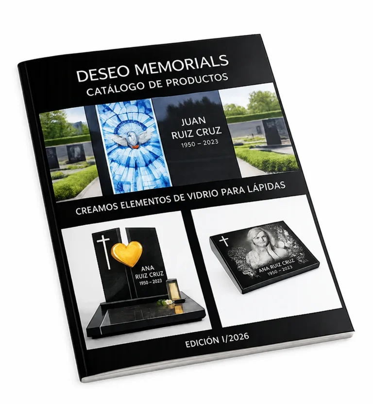 Portada del catálogo de productos de Deseo Memorials