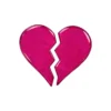 corazón de vidrio partido rosa para lápida
