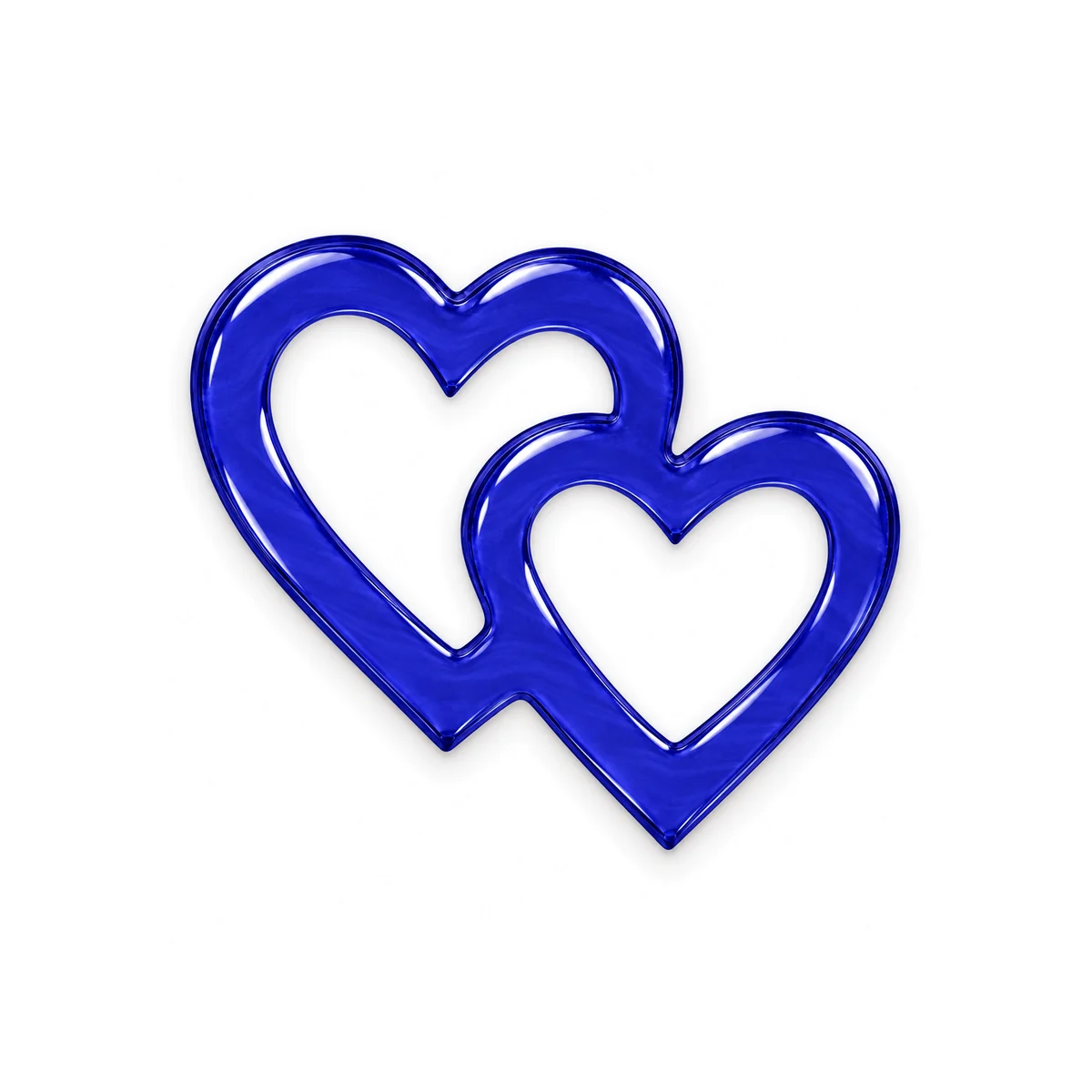 corazones de vidrio entrelazados azul cobalto para lápida, ligeramente translúcidos, de 10 mm, para pegar en un cajeado de la losa de piedra