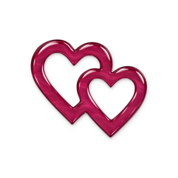 corazones de vidrio entrelazados burdeos para lápida, ligeramente translúcidos, de 10 mm, para pegar en un cajeado de la losa de piedra