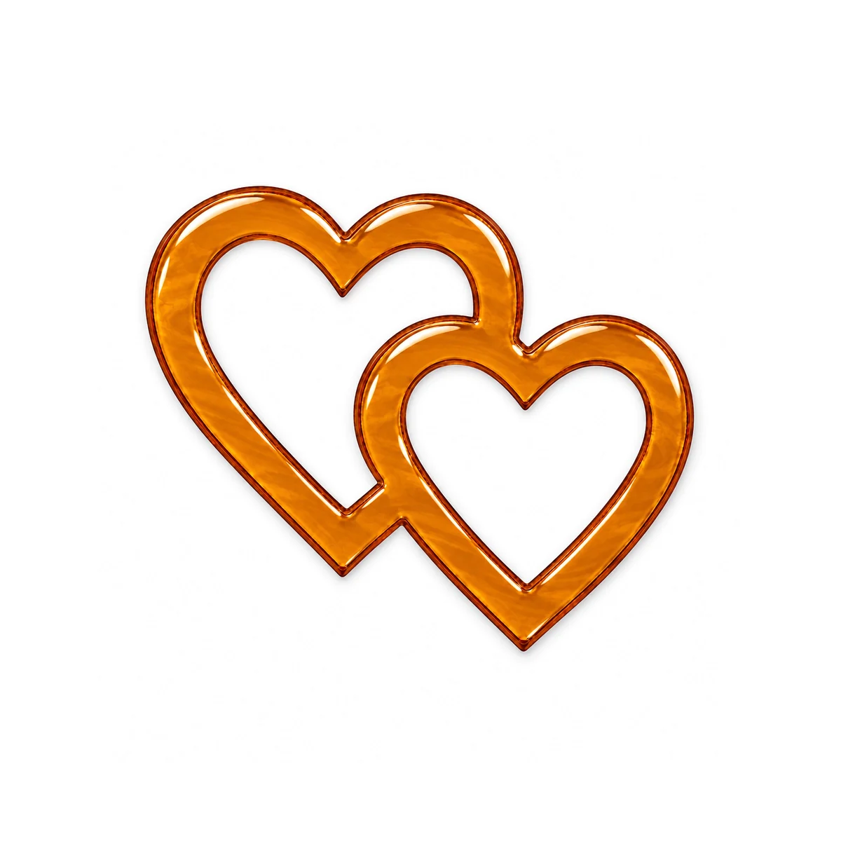 corazones de vidrio entrelazados naranja para lápida, ligeramente translúcidos, de 10 mm, para pegar en un cajeado de la losa de piedra