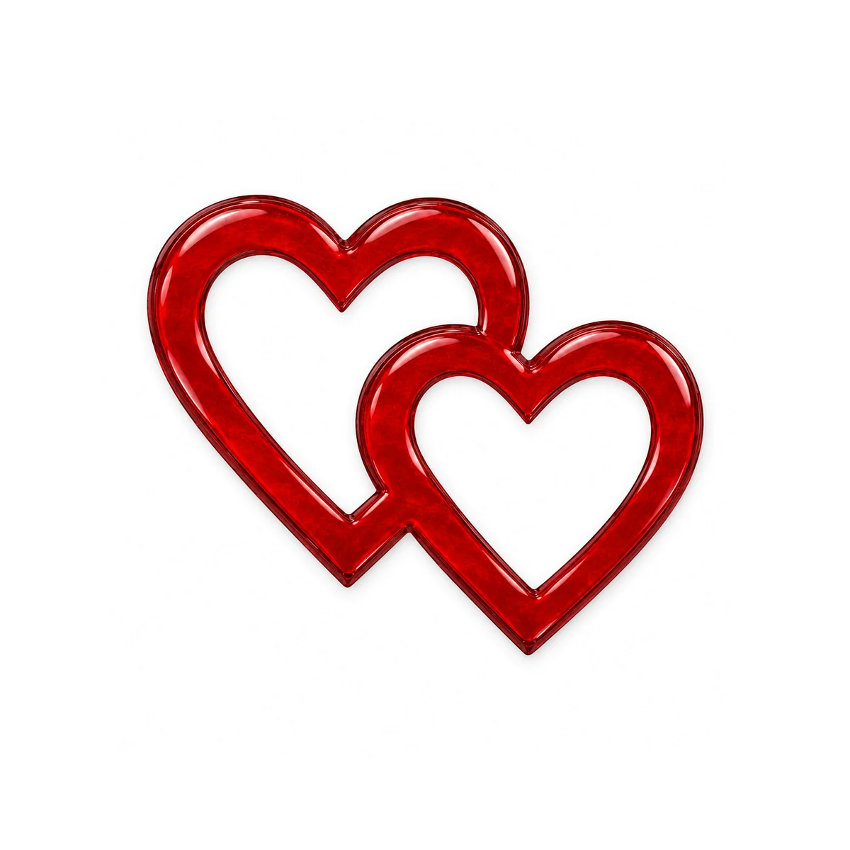 corazones de vidrio entrelazados rojos para lápida, ligeramente translúcidos, de 10 mm, para pegar en un cajeado de la losa de piedra