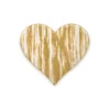streaked gold glass heart for a headstone