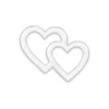 white interlocking glass hearts for a headstone, slightly translucent and 10 mm thick, for bonding into a recess in a stone tablet