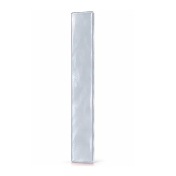 white transparent glass strip for a headstone, 8 mm coloured glass